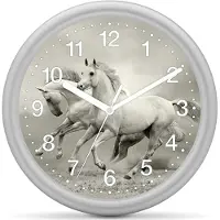 Eurotime Kinderklok paard - 2 Paarden grijs/wit