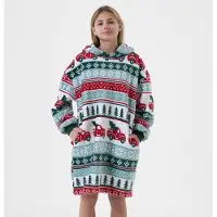 Textino DRIVING-HOME - hoodie 60x90 cm - tieners - hoodie deken - kerst - multicolour