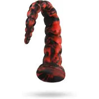 Vuxen stinger - siliconen dildo - rood/zwart