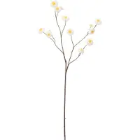Maxifleur Kunstplanten Zinna Kunstbloem Vertakt 110cm Creme