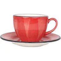 Bonna Thee kopjes & schotel aura passion porselein set van 6