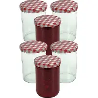 COSY&TRENDY Weckpotten / inmaakpotten - rood - 12x stuks - 230 ml - met draaideksel - glas - inmaakpotten