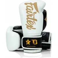 Booster Fairtex X Bokshandschoenen - FXB BG V2 - Echt leer - Wit/Zwart/Goud 14 oz