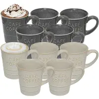 Secret De Gourmet Koffiemokken - 10x stuks - 200 ml - kleuren gemixt