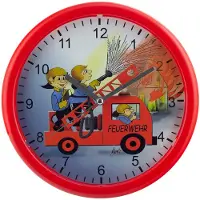 Eurotime Kinderklok Brandweer Ø 25cm, kwarts
