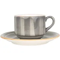 Bonna Thee kopjes & schotel aura space porselein set van 6
