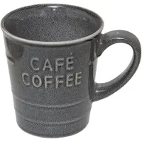 Secret De Gourmet Koffiemok - grijs - keramiek - 200 ml - beker - mokken