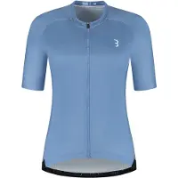 Bbb Cycling DonnaFit R - Duurzaam Fietsshirt Dames Korte Mouw - 15-25 °C - Ademend MTB en Wielrenshirt - 3 Achterzakken - Blauw