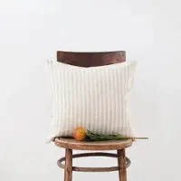 LINEN TALES - Linnen Kussenhoes 40x60 cm naturel/wit gestreept