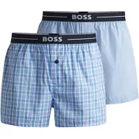 BOSS Boxershorts 'Nos' smoky blue / nachtblauw / lichtblauw / wit