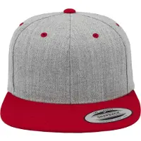 Flexfit Pet lichtgrijs / rood
