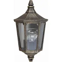 Garden Zone LED Buitenlamp Cricklade | 1X E27 Max 60W | IP44 | Dimbaar | Black/Gold