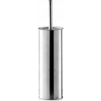 Zeller WC/Toiletborstel - houder RVS/edelstaal - D9 x H37 cm - Toiletborstels