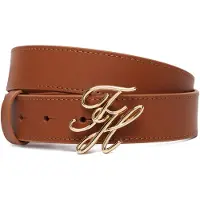 Tommy Hilfiger Script 3.0 Belt Cognac Maat: 80 | Riemen Outlet | Dames | Bruin