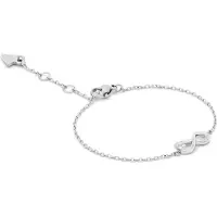 GUESS armband Love Bites 18mm Infinity Bracelet Rhodium zilverkleurig