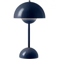 Andtradition &Tradition Flowerpot VP9 draagbare tafellamp Steel blue