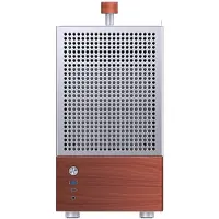 Jonsbo T6, Midi-tower, PC-behuizing, Hout, Zilver, ITX, Staal, Glas, Aluminium, Gaming