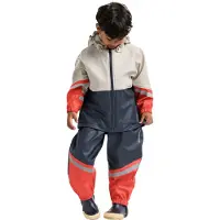 Didriksons Waterman, regenpak, junior, beige/donkerblauw