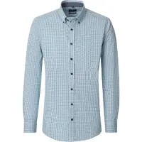 Casa Moda shirt blauw dessin casual fit