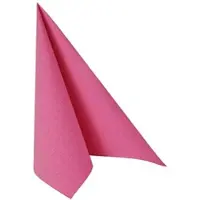 Papstar Servetten Royal Collection, 5 x 50 stuks, 1/4 vouw, stoflook, 400 x 400 mm, papier, fuchsia