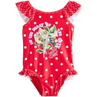 Next Badpak lichtgroen / lichtlila / rood / wit