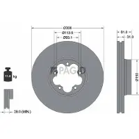 PAGID 55743NC Remschijf