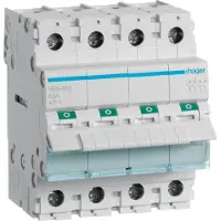 Hager Uitschakelaar Grijs 4-polig 63 A 4x NO 400 V SBN463
