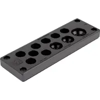 Lapp SKINTOP MULTI Version 4 Meervoudige kabeldoorvoerplaat Temperatuurbestendig, Waterdicht Klem-Ø (max.) 20 mm Plaatdikte (max.) 14 mm Polycarbonaat Zwart 1