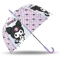 Kids Euroswan kinderparaplu – transparante bell-paraplu met handvat – 46 cm – lichtgewicht en veilig - Hello Kitty