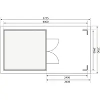Karibu | Tuinhuis Theres 3 met 1 Aanbouw | Terragrijs