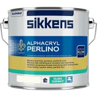 Sikkens Alphacryl Perlino - Afwasbare fluweelachtige Isolerende muur en plafondverf - 5 L - RAL 9010 Pure White ( gebrokenwit)