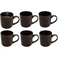 Secret De Gourmet Koffiemok - 6x - bruin - keramiek - 420 ml - beker - mokken