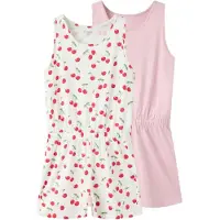 TWO SOON Overall groen / rosa / rood / wit
