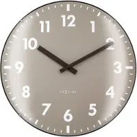 Nextime Duomo – Wandklok – 35 cm – Koepelglas – Khaki – Stil