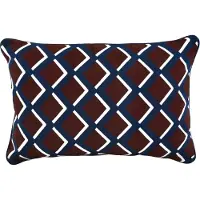 Fonq Hexa Sierkussen 40 x 60 cm - Bordeaux / Blauw