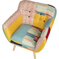 Beliani MELBY - Chesterfield fauteuil - Multicolor - Polyester
