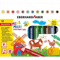 Eberhard Faber kleurpotloden - MiniMaxi - 12 stuks - dikke kern - EF-518912