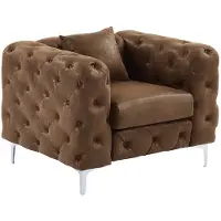 Vente-unique Chesterfieldfauteuil van microvezel met verouderd leereffect EDWINA