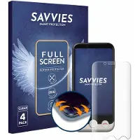 Savvies - Screenprotector voor Doro Aurora A10 - Folie Beschermfolie transparant volledig dekking 4 Stuks