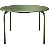 Vente-unique Ronde tuintafel D.130 cm van metaal - Kaki - MIRMANDE van MYLIA