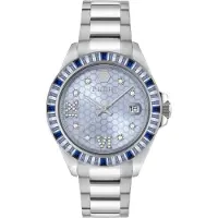 Philipp Plein Analoog horloge 'Lady Empire' azuur / zilver