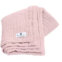 Nordic coast company Mousseline Deken Oud Roze 80 X 80 Cm | Maat: 80x80 cm