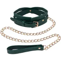 Sportsheets - halsband met riem - verstelbaar - groen