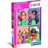 Clementoni - Puzzel - 2X20 Stukjes - Disney Princess - Puzzel Voor Kinderen - Vanaf 3 Jaar