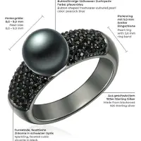 Valero Pearls Ring donkerblauw / donkergrijs / zwart
