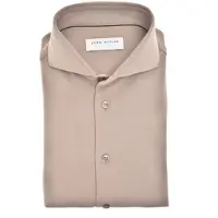 John Miller Overhemd Slim Fit beige stretch