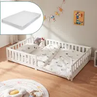 En.casa Kinderbed met matras Tanna 120x200 cm wit []