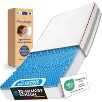 Arensberger FLEXX Koudschuim Matras – 140cm x 200cm x 25cm – met 3D Memory Foam 7-Zones Omkeerbaar Matras met H4, H3, H2 Gemengde Hardheid en Optimale Drukverlaging