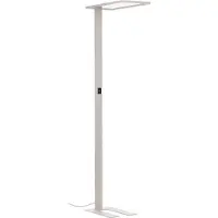 PRIOS Vloerlamp Taronis, dimbaar, wit / opaal, Werkkamer / Kantoor, Aluminium, Modern