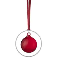 Blomus Kerstornament Kitai Ball Silver / Port (Set van 4)